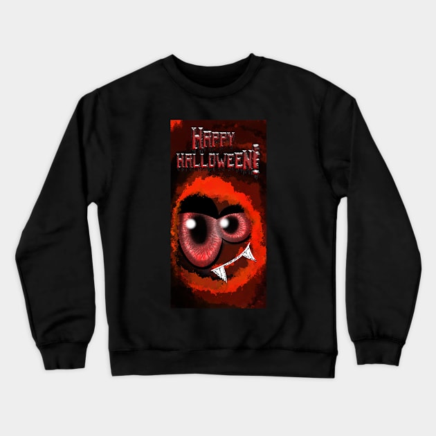 Happy Halloween Crewneck Sweatshirt by Drawn by Nathally 